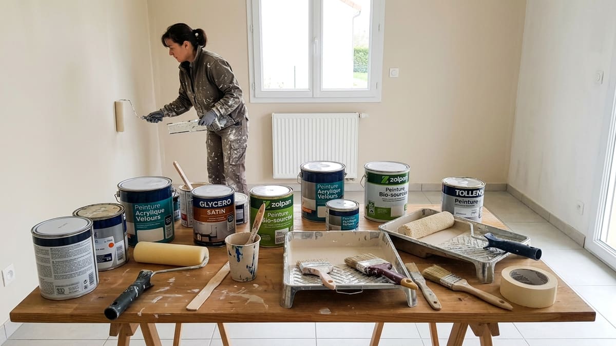 Types de peintures pour rénovation intérieure : acrylique, glycéro, biosourcée